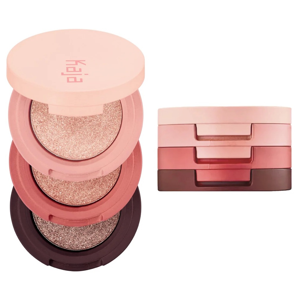 KAJA Beauty Bento Bouncy Shimmer Eyeshadow Trio Stack in Orange Blossom - NEW